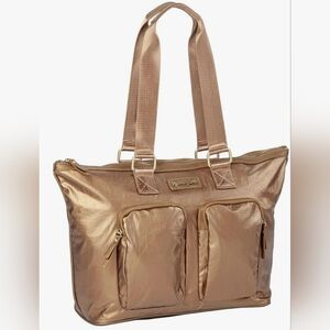 Syndey Love Women's Gold Nylon Tote Bag NWT